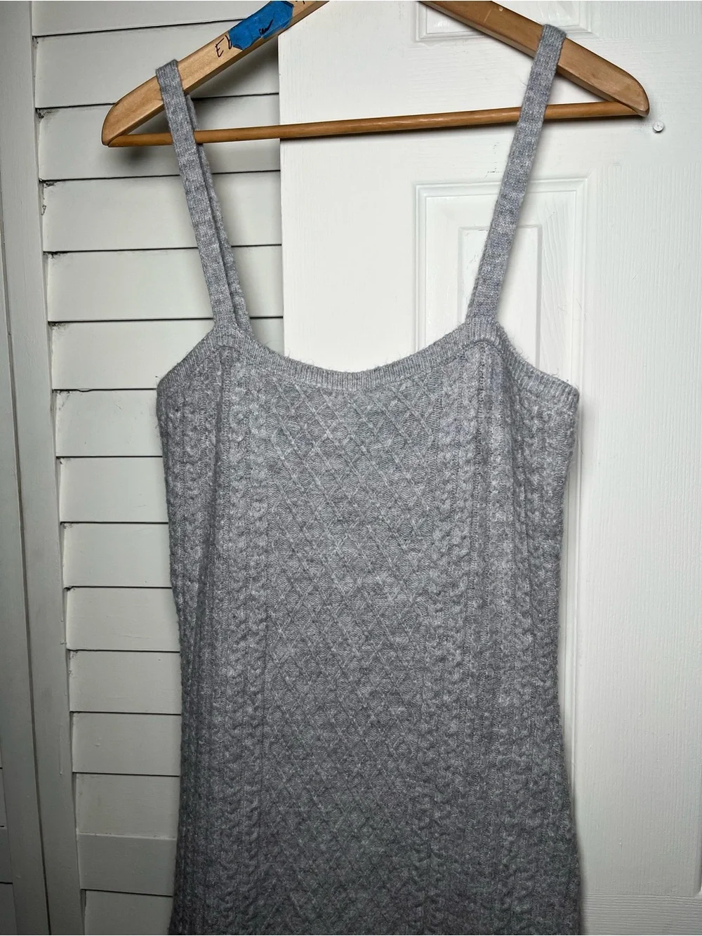 House of Harlow 1960 Cable Knit Sweater Tank Top Dress Size L